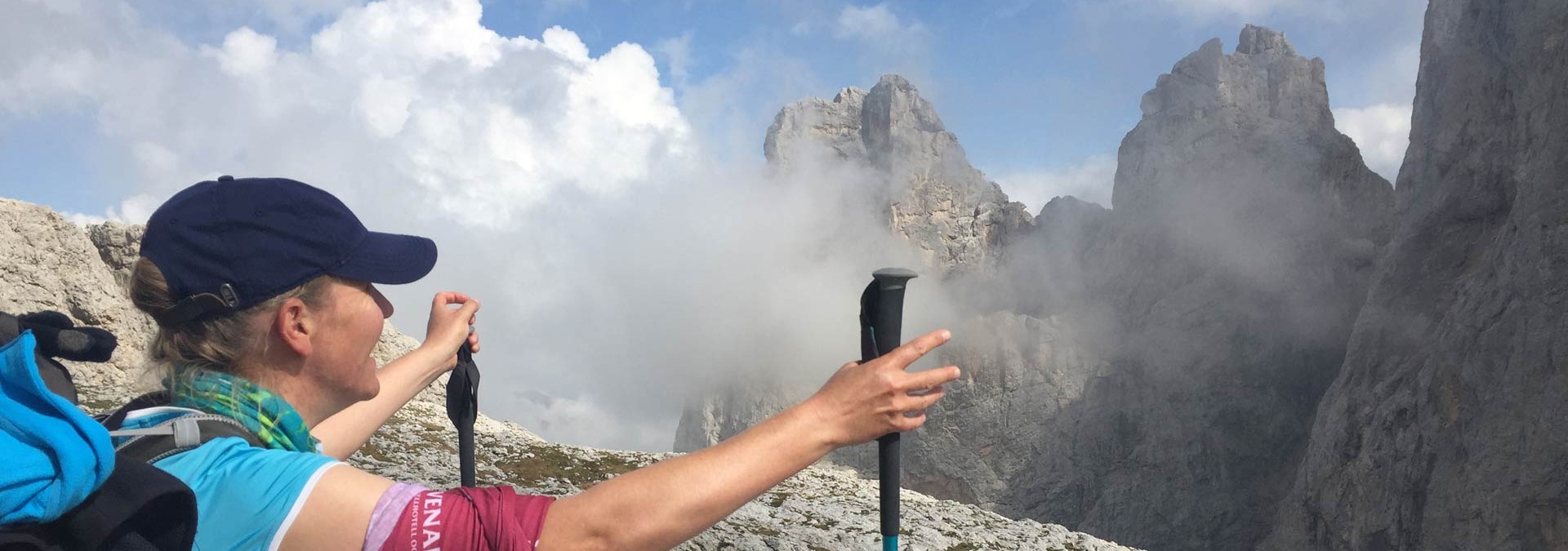 Dolomites High Route: Alta Via 2 - So close you can almost touch them! Classic Dolomites limestone