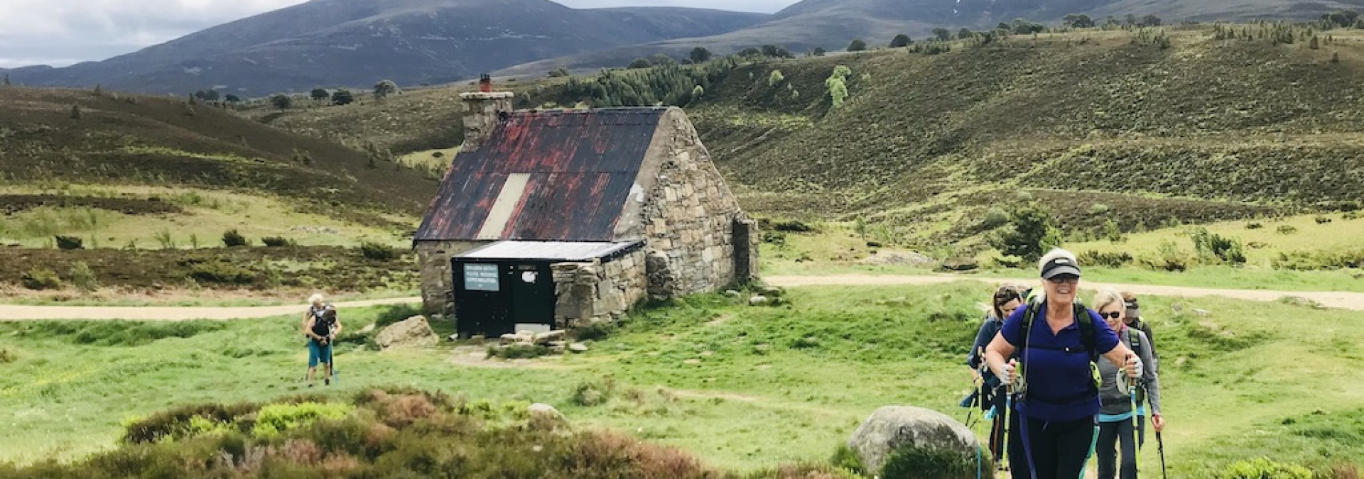 Leaving Ryvoan Bothy to climb Meall a' Bhuachaille