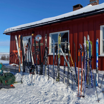 Mollisjok cabin where we had a great overnight with an outdoor wood fired sauna!