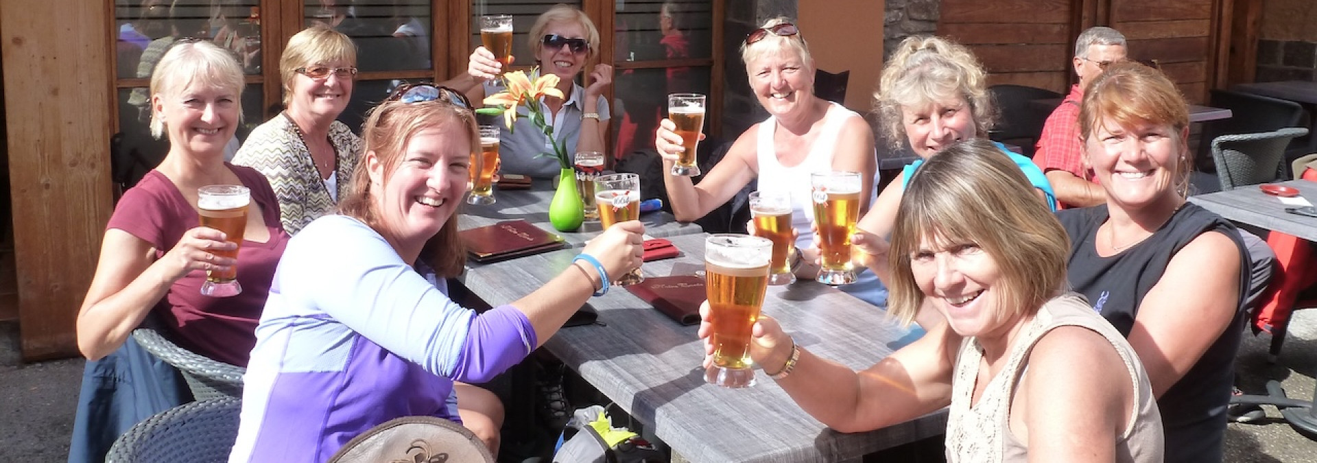 Happy hikers in Chamonix, TMB