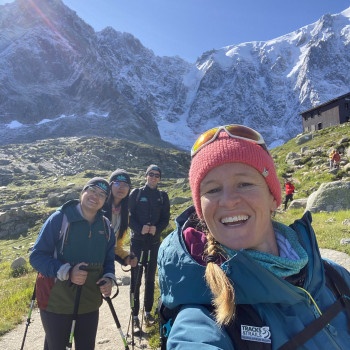 Selfie with guide on the trails of Chamonix 