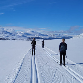 The breathtaking view while skiing in Rondane.