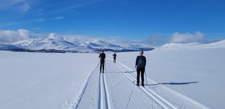 The breathtaking view while skiing in Rondane.