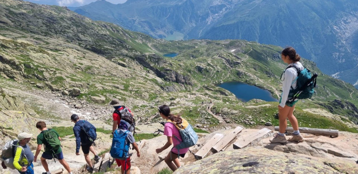 descending Lac Blanc