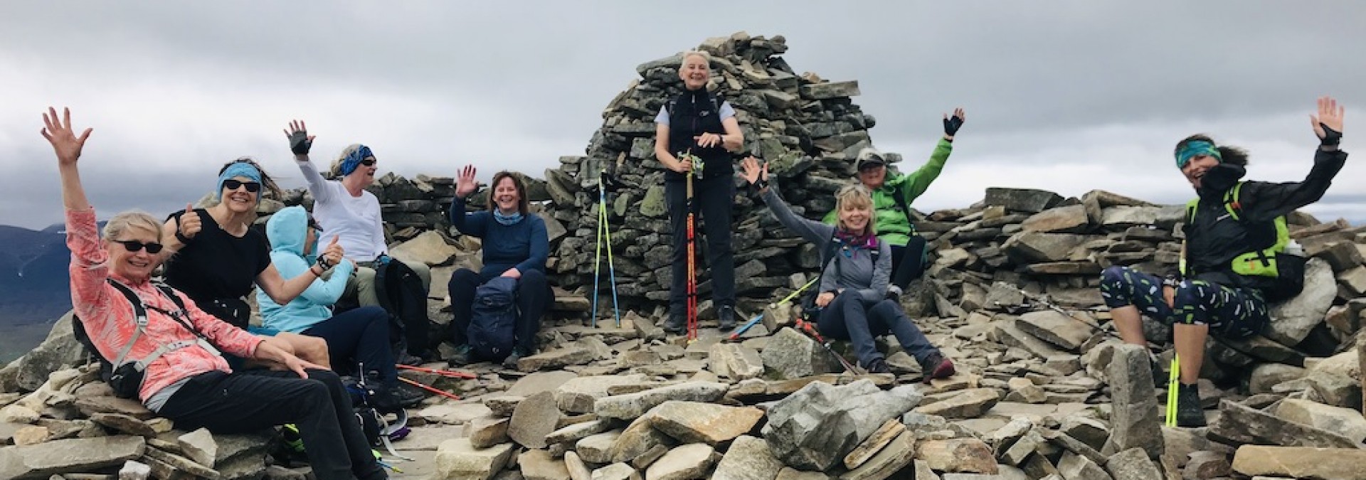 Lunch on Meall a' Bhuachaille summit